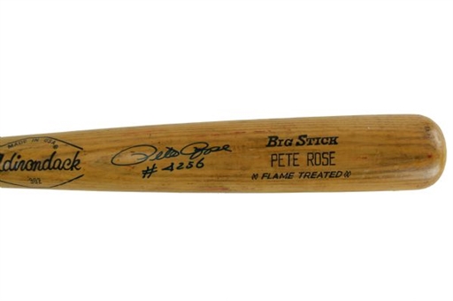 1975 Pete Rose Game Used and Signed Adirondack Bat